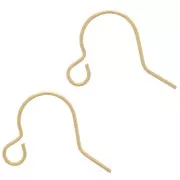 Crochets d'oreilles 10 mm - Gold filled (or laminé) x2