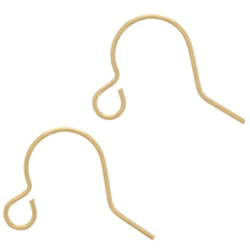 Crochets d'oreilles 10 mm - Gold filled (or laminé) x2