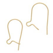 Boucles d'oreilles crochets dormeuses 14 mm - Gold filled (or laminé)  x2|raw }}