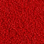 Rocaille Miyuki 15/0 1684 - Dyed Semi-Frosted Opaque Bright Red x8g
