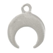 Mini breloque corne 9x8 mm - Rhodié x1|raw }}