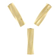 Tubes twistés 6x1.7 mm - Doré à l'or fin x10|raw }}