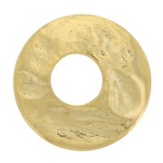 Intercalaire disque évidé martelé 10 mm - Doré à l'or fin x1|raw }}