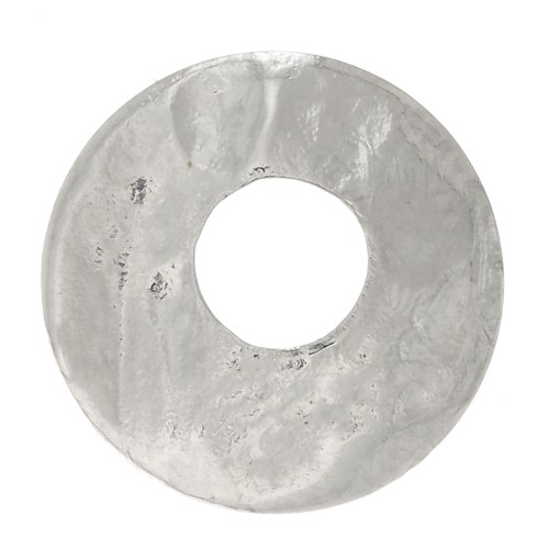 Intercalaire disque évidé martelé 10 mm - Rhodié x1