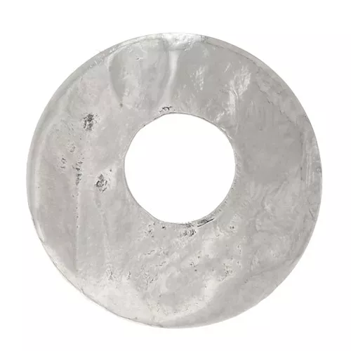 Intercalaire disque évidé martelé 10 mm - Rhodié x1