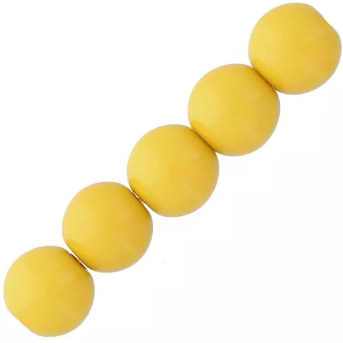 Perles en résine opaque 4 mm - Ocre x15