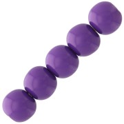 Perles en résine opaque 4 mm - Violet x15