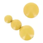 Assortiment 26 perles rondes 6-8-10 mm et 2 cabochons en résine opaque - Ocre