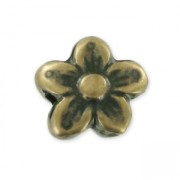 Fleur 10x9 mm bronze x1