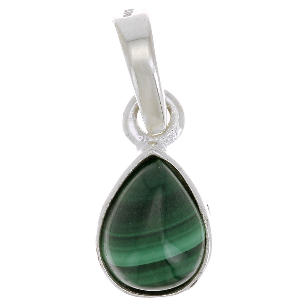Pendentif Malachite Pierre Gemme Verte - Neuf Avec étiquettes, Cadeau Idéal Anniversaire Ou à Offrir