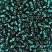 Perles rocailles Preciosa  9/0 2.5 mm - Emerald Silver Lined x20g
