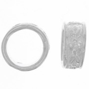 Perle rondelle travaillée 7x3 mm - Argent 925 x1|raw }}