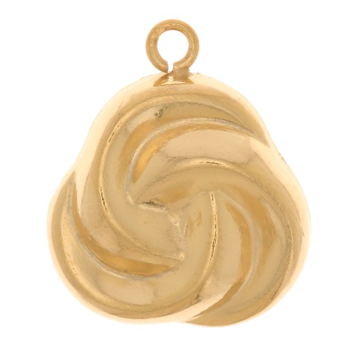 Breloque 3 anneaux entrelacés 13x11 mm - Gold filled (or laminé) x1