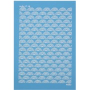 Silk Screen Moiko pour Pâte polymère 74x105 mm - Motif Arc-en-ciel 17.10 x1