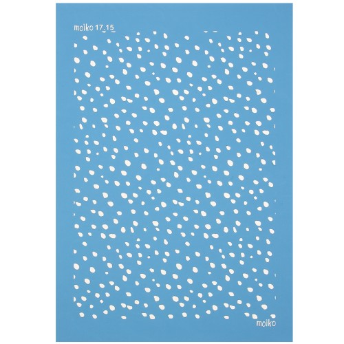 Silk Screen Moiko pour Pâte polymère 74x105 mm - Motif Neige 17.15 x1