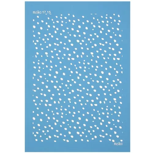 Silk Screen Moiko pour Pâte polymère 74x105 mm - Motif Neige 17.15 x1