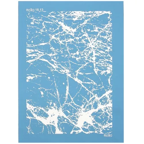 Silk Screen Moiko pour Pâte polymère 74x105 mm - Motif Marbré 18.13 x1