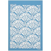 Silk Screen Moiko pour Pâte polymère 74x105 mm - Motif Bouquet de Tulipes 17.28 x1