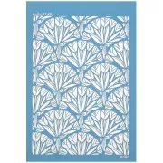 Silk Screen Moiko pour Pâte polymère 74x105 mm - Motif Bouquet de Tulipes 17.28 x1