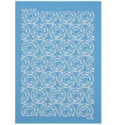 Silk Screen Moiko pour Pâte polymère 74x105 mm - Motif Cercles pointillés 17.26 x1