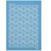 Silk Screen Moiko pour Pâte polymère 74x105 mm - Motif Cercles pointillés 17.26 x1