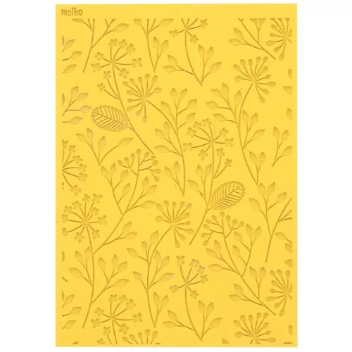 Plaque de texture Moiko pour pâte polymère 97x68 mm - Fleur x1