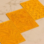 Plaque de texture Moiko pour pâte polymère 97x68 mm - Fleur x1