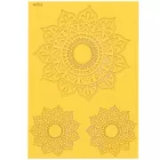 Plaque de texture Moiko pour pâte polymère 97x68 mm - Mandalas x1
