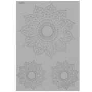 Plaque de texture Moiko pour pâte polymère 97x68 mm - Mandalas x1