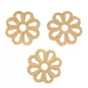 Coupelles filigranées 6 mm - Doré à l'or fin x20