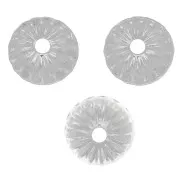 Coupelles striées 5 mm - Placage Argent fin x20