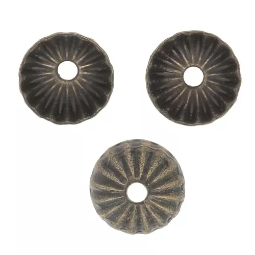 Coupelles striées 5 mm - Bronze x20