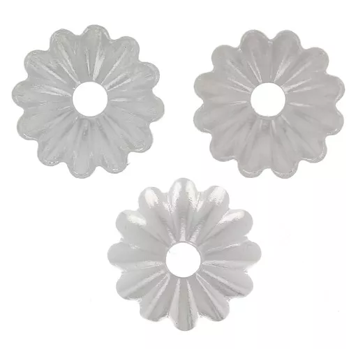 Coupelles striées 6.5 mm - Placage Argent fin x20