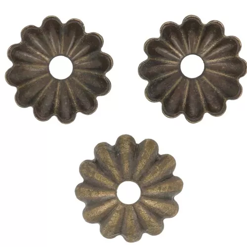 Coupelles striées 6.5 mm - Bronze x20