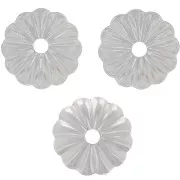 Coupelles striées 8 mm - Placage Argent fin x20