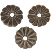 Coupelles striées 8 mm - Bronze x20