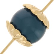 Coupelles striées 9 mm - Doré à l'or fin x20