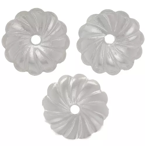 Coupelles striées 9 mm - Placage Argent fin x20