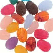 50Pcs Acrylic Oval Gems 13x18 Mm Flat Back Rhinestones DIY