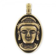 Pendentif tête de Bouddha 32 mm bronze x1|raw }}