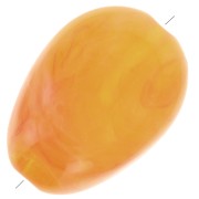 Perles plates irrégulières acrylique 18x13mm  Ambre Marbré x10