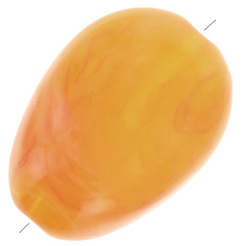 Perles plates irrégulières acrylique 18x13mm  Ambre Marbré x10