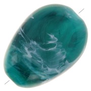 Perles plates irrégulières acrylique 18x13mm Vert Marbré x10|raw }}