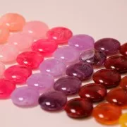 Perles plates rondes acrylique 22 mm Vert Turquoise Marbré x6