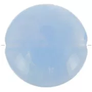 Perles plates rondes acrylique 22 mm Bleu gris Marbré x6