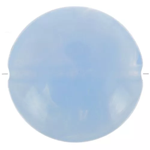 Perles plates rondes acrylique 22 mm Bleu gris Marbré x6