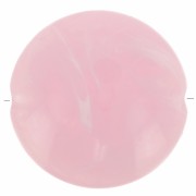 Perles plates rondes acrylique 22 mm Rose clair Marbré x6|raw }}