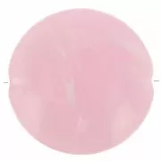 Perles plates rondes acrylique 22 mm Rose clair Marbré x6