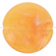 Perles plates rondes acrylique 22 mm Jaune Marbré x6|raw }}