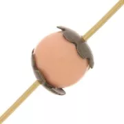 Coupelles fleurs 6 mm - Bronze x20